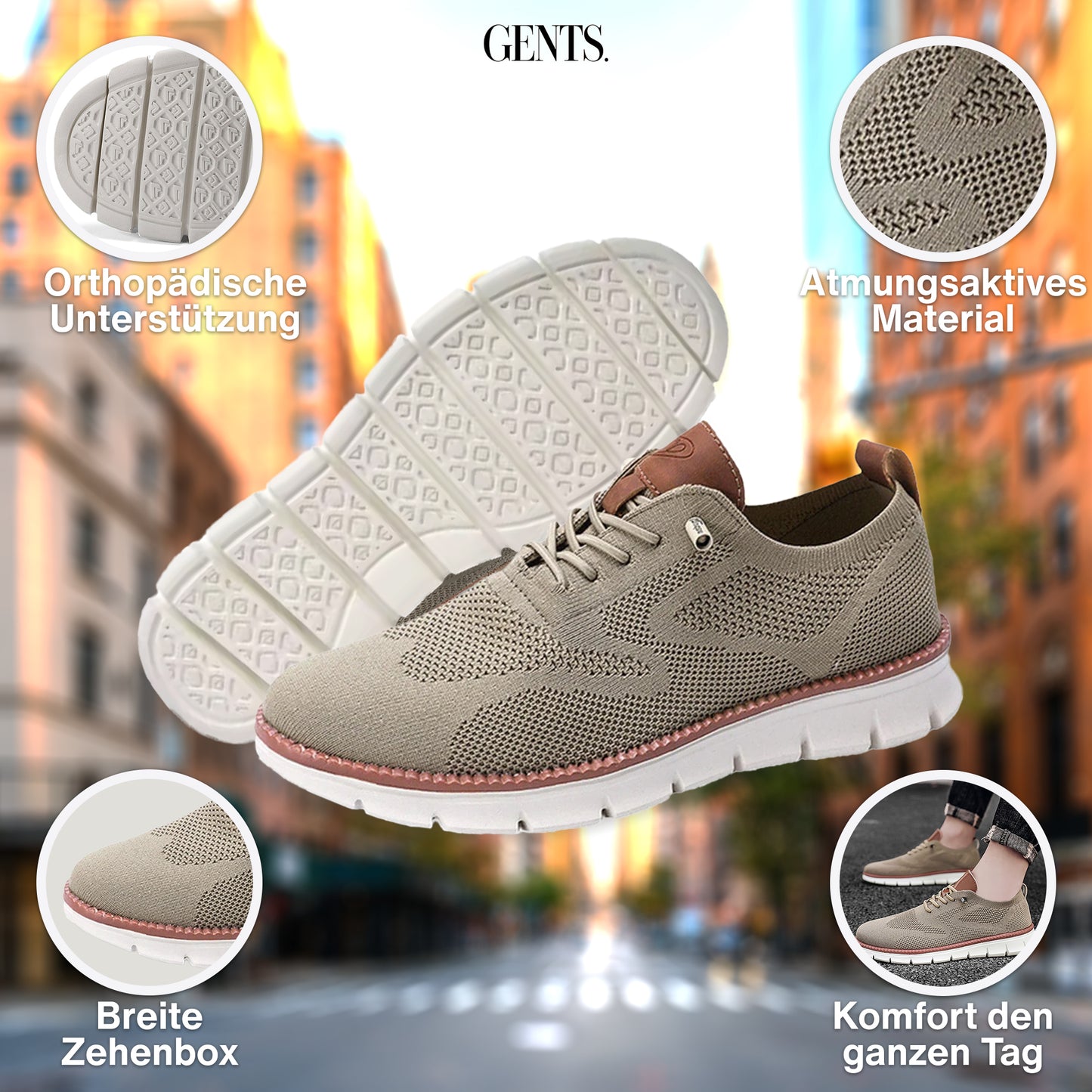 The Vital - Ultrabequeme Stützende Schuhe für Männer